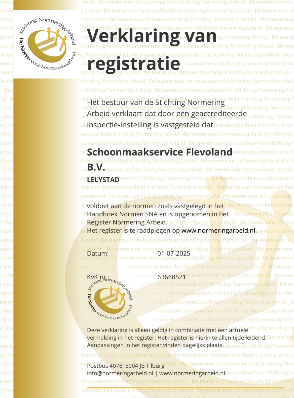 Registratie SNA